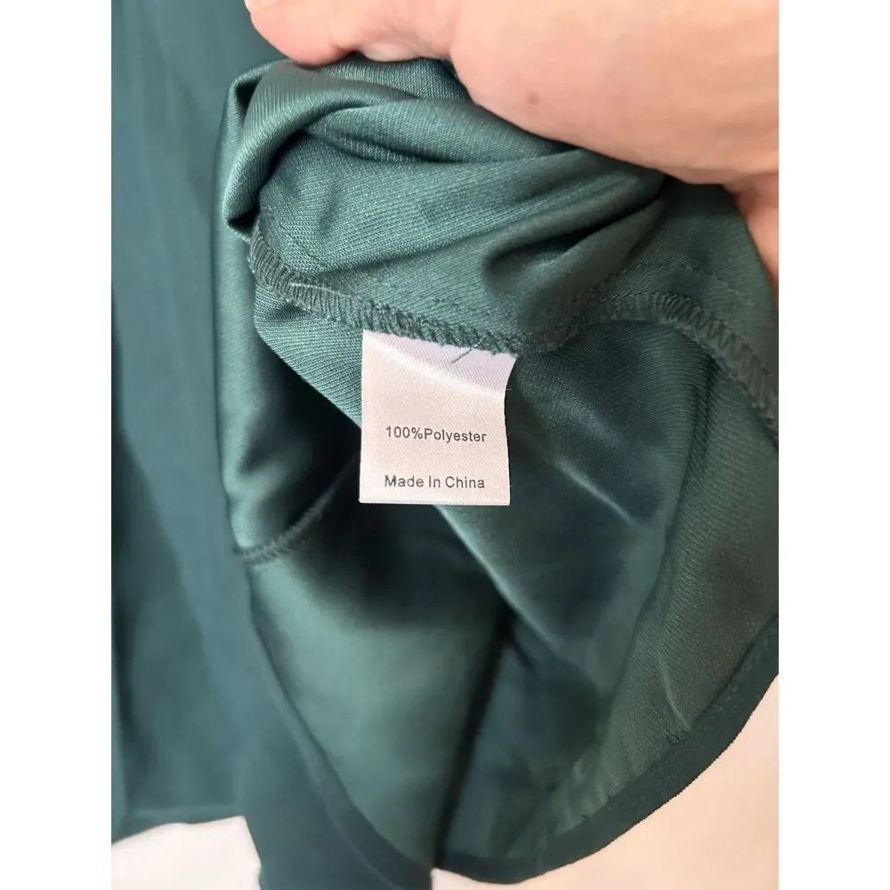 Tuckernuck Malachite Green Suede Easton Blouse Size Small